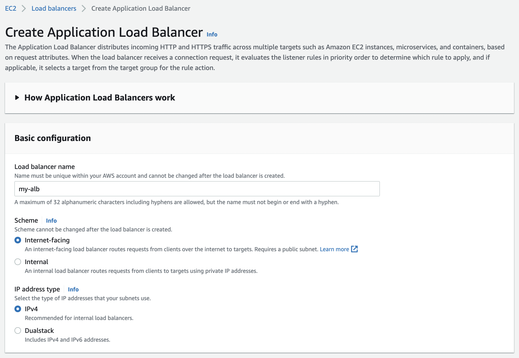 Application Load Balancer 생성